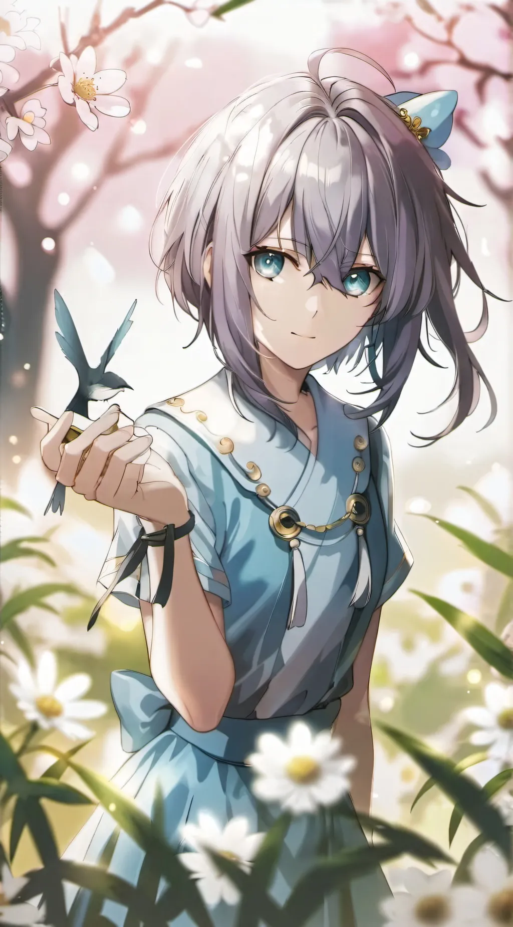 ai character: Bubble background