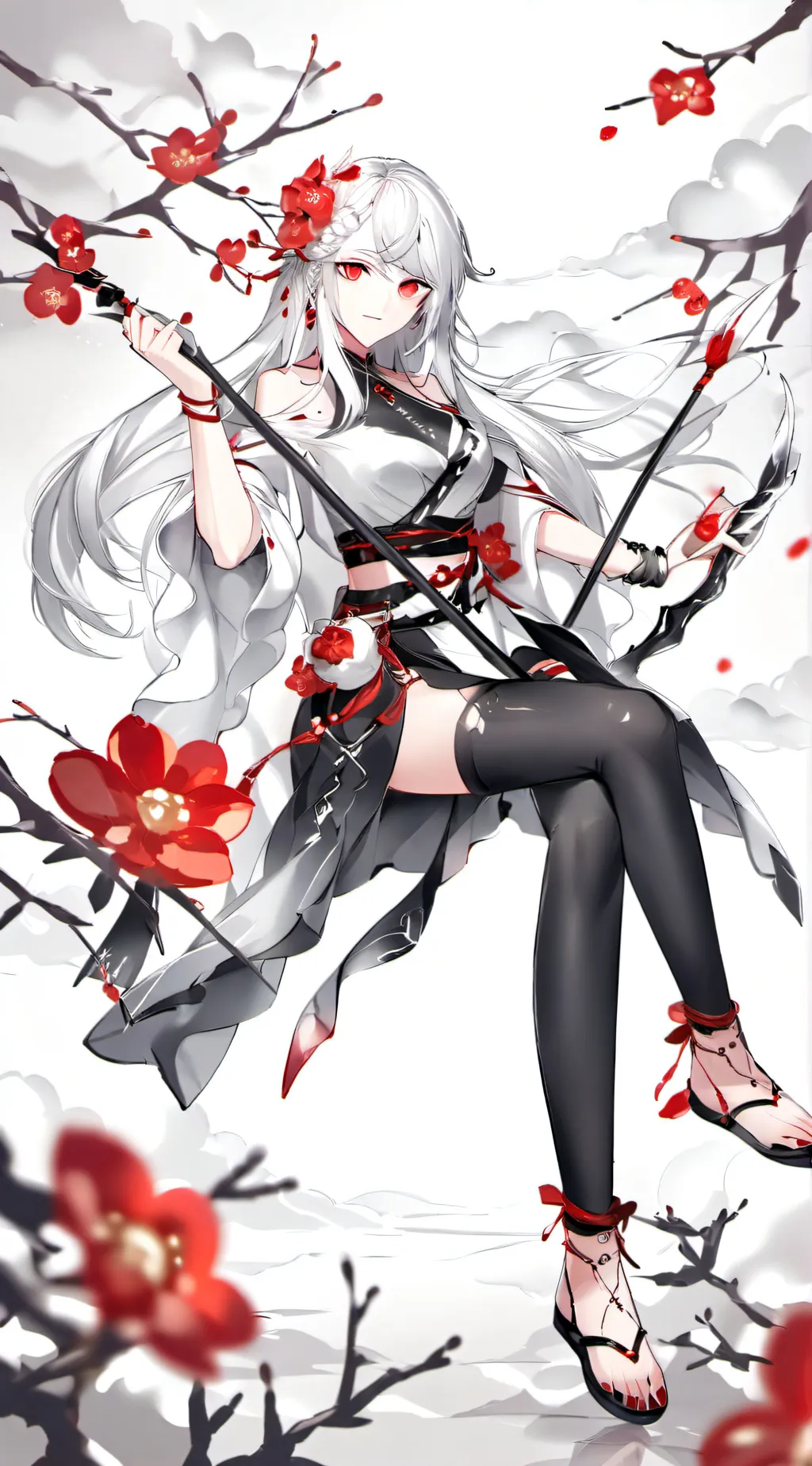 ai character: red background