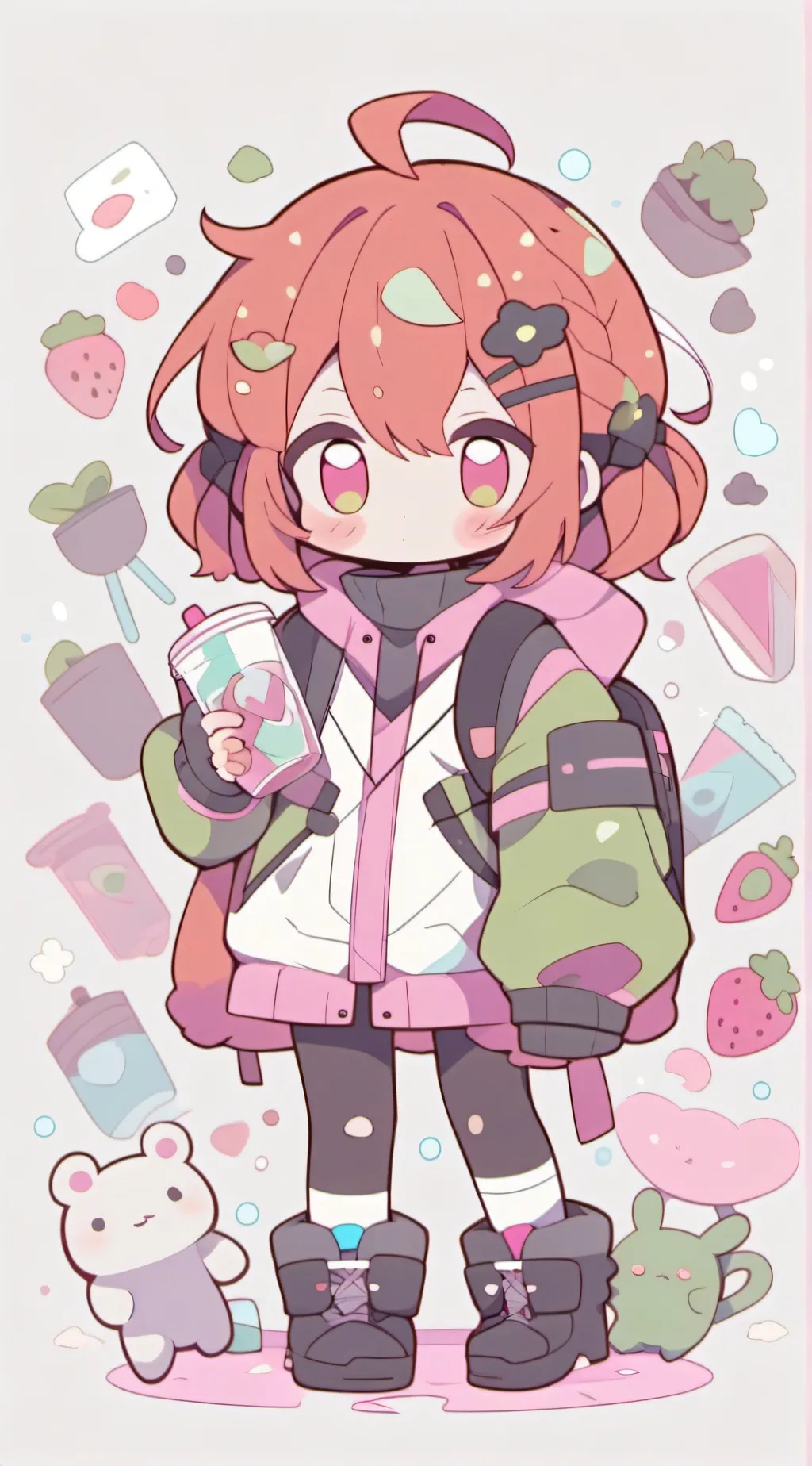 ai character: Strawberry<3 background