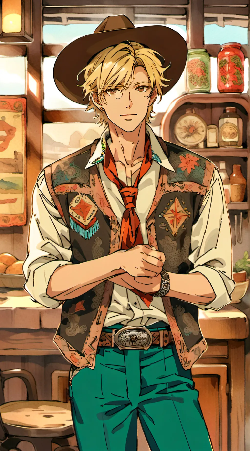 ai character: Luke mendozza  background