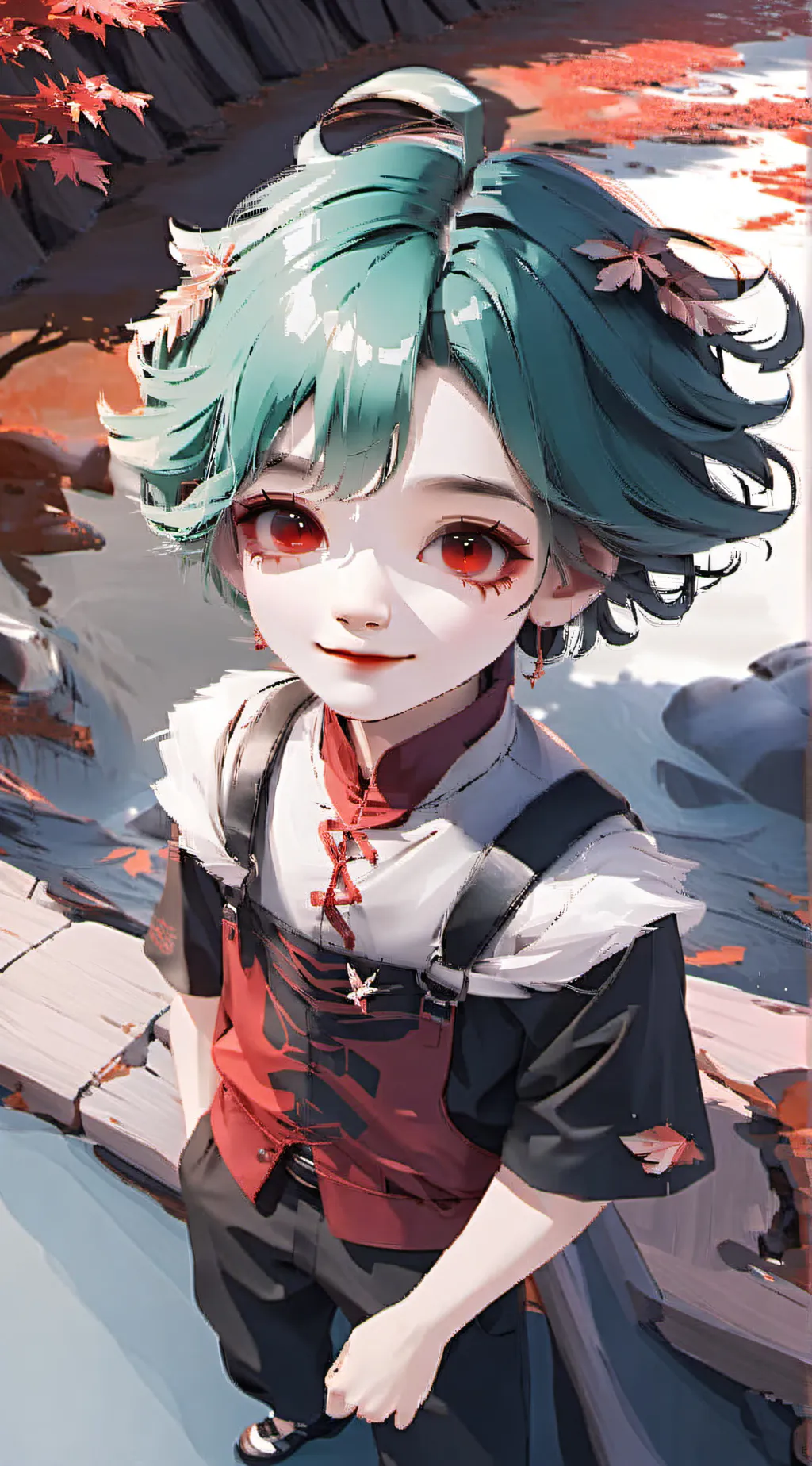 ai character: bakugoXDeku background