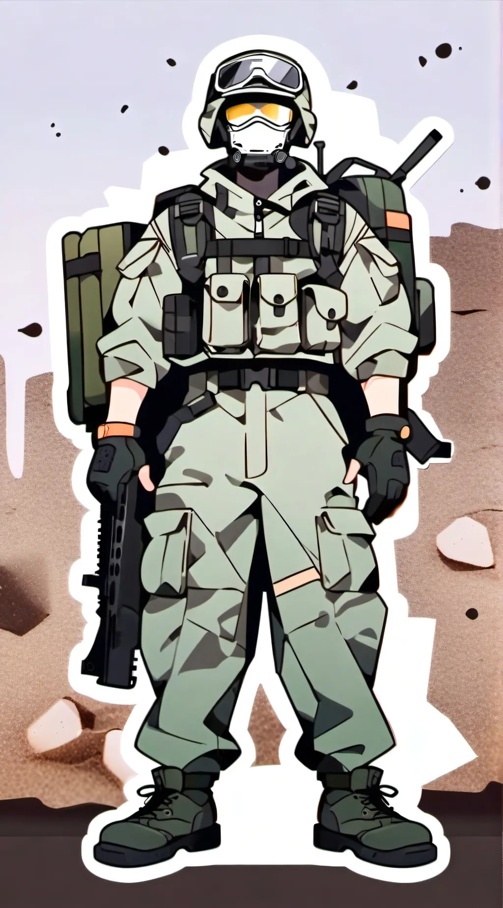 ai character: melon sandbox like background