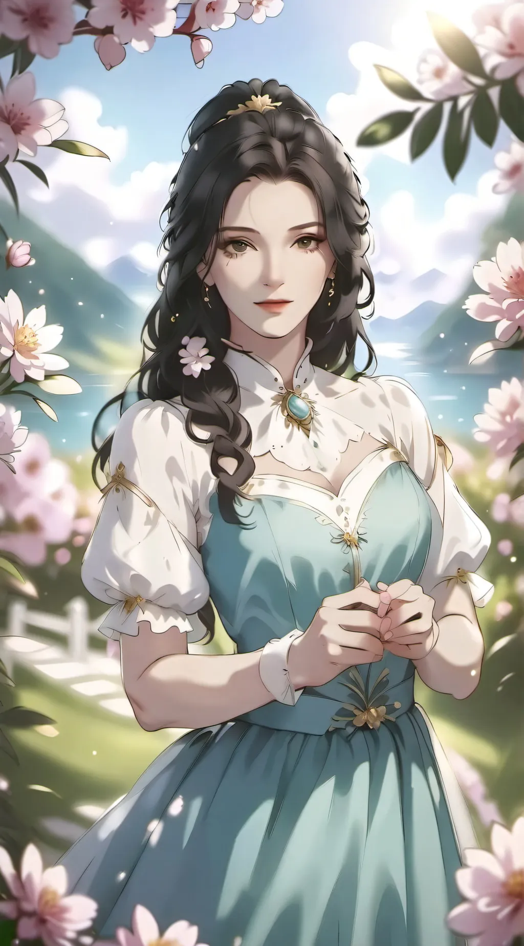 ai character: Rose background