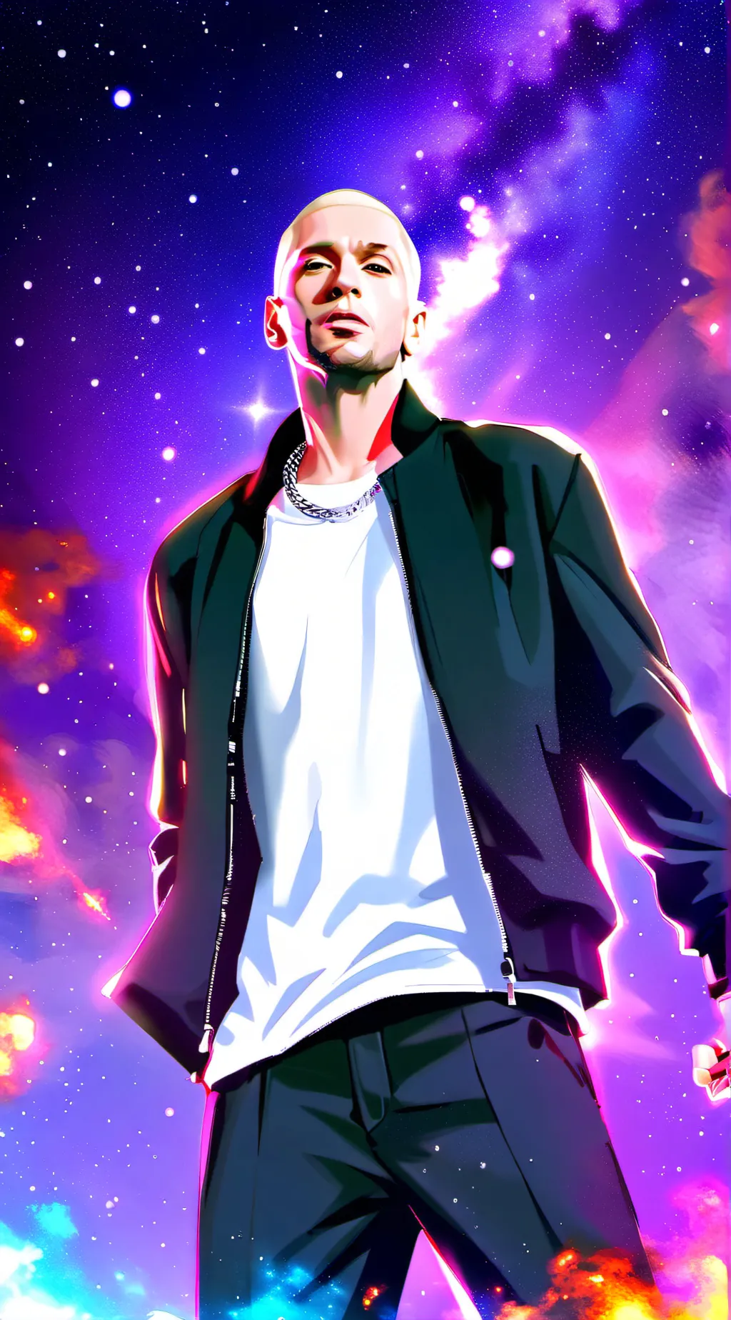 ai character: Eminem  background