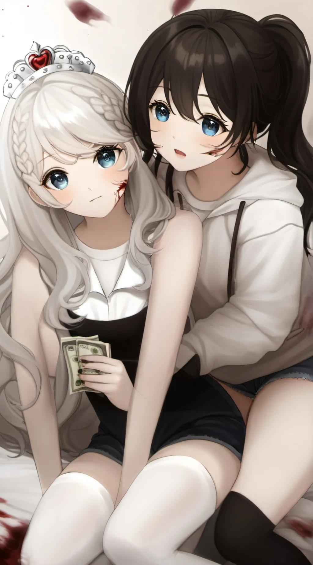 ai character: sunny and moony background