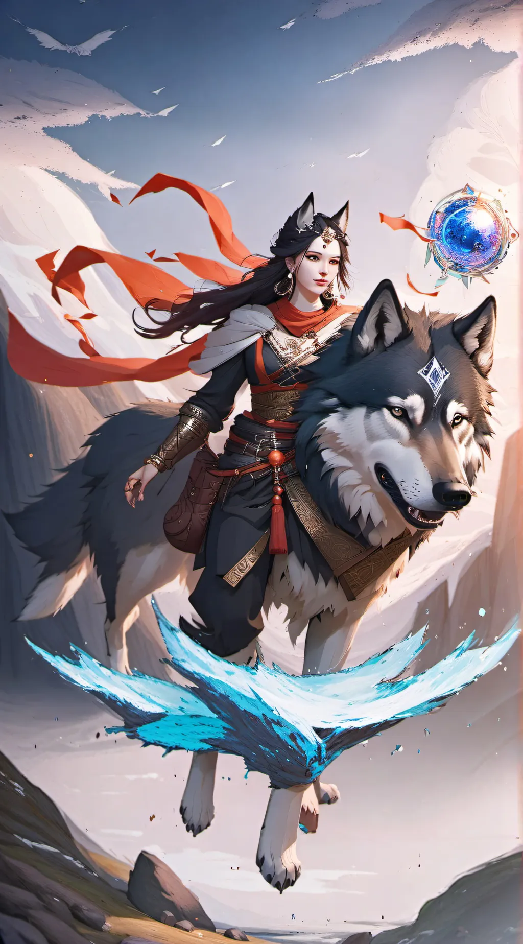 ai character: wolfy background