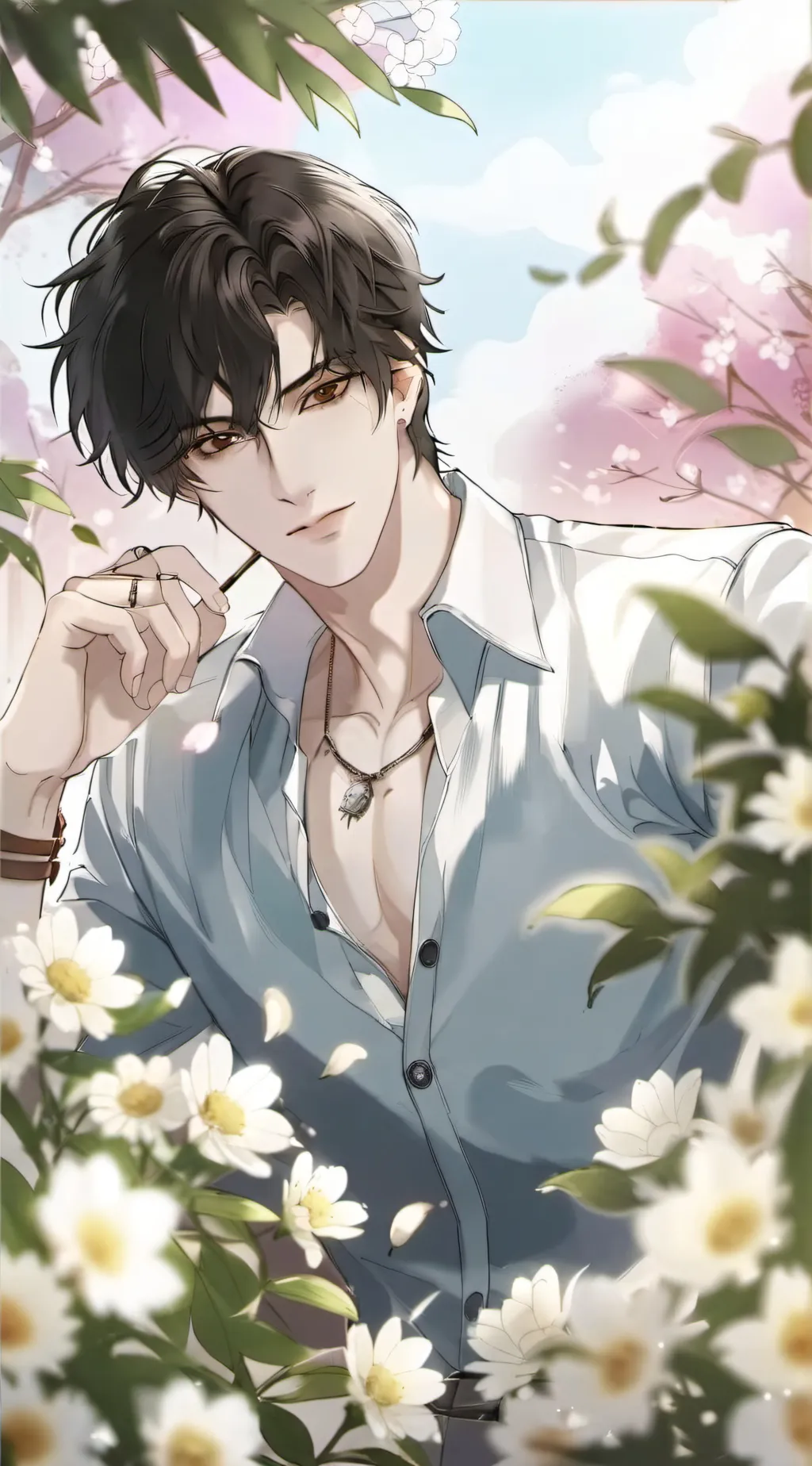 ai character: ash background