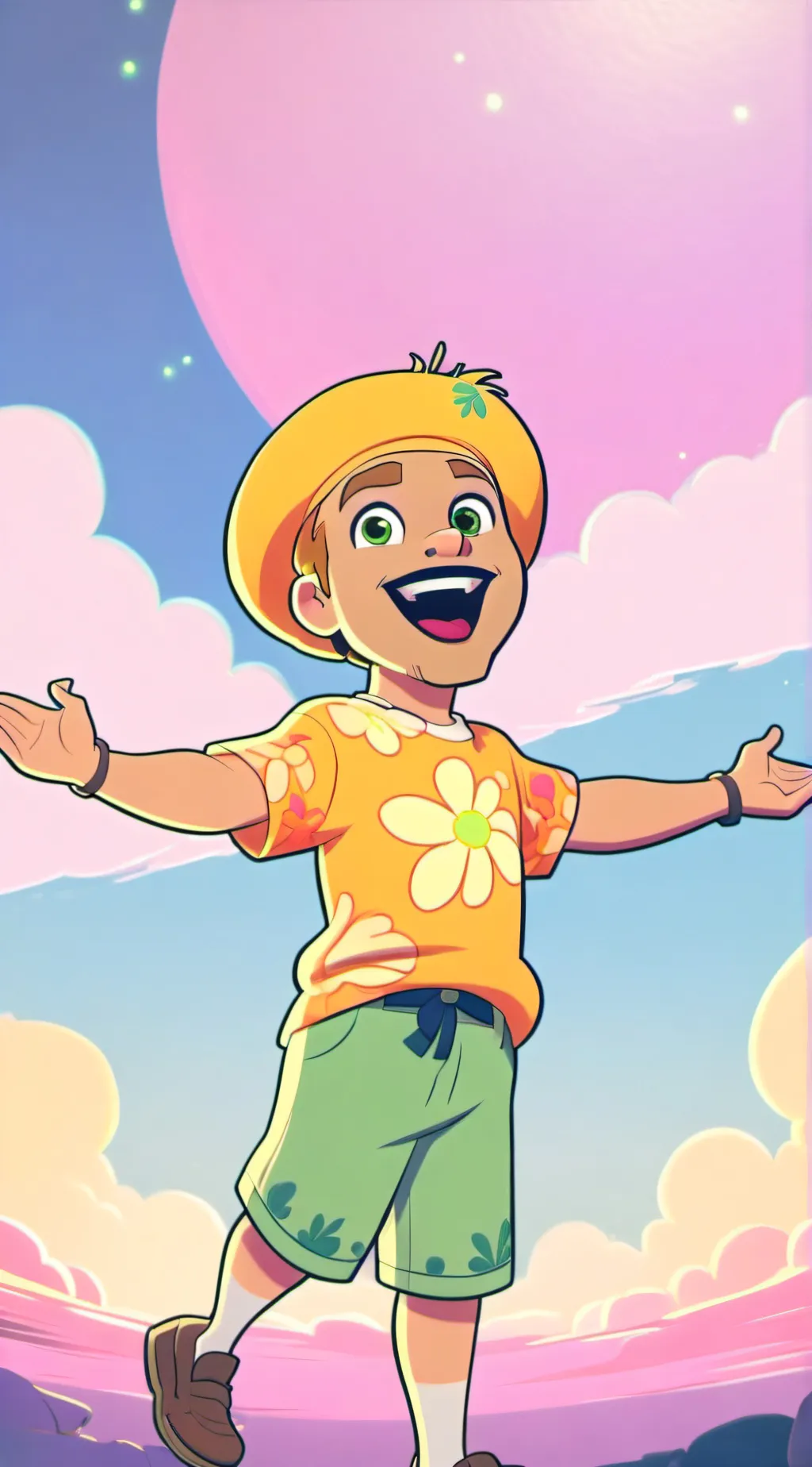 ai character: Annoying orange  background