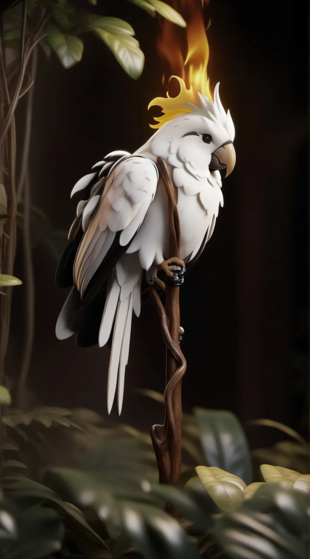 ai character: peashoter fire background