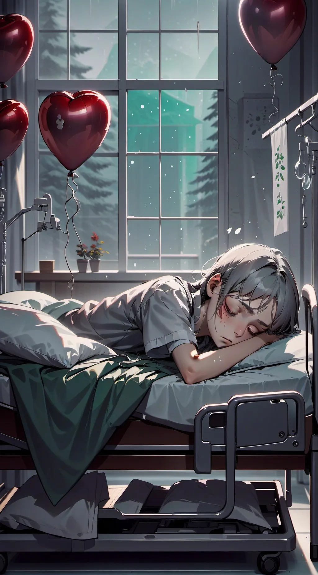 ai character: Winter background