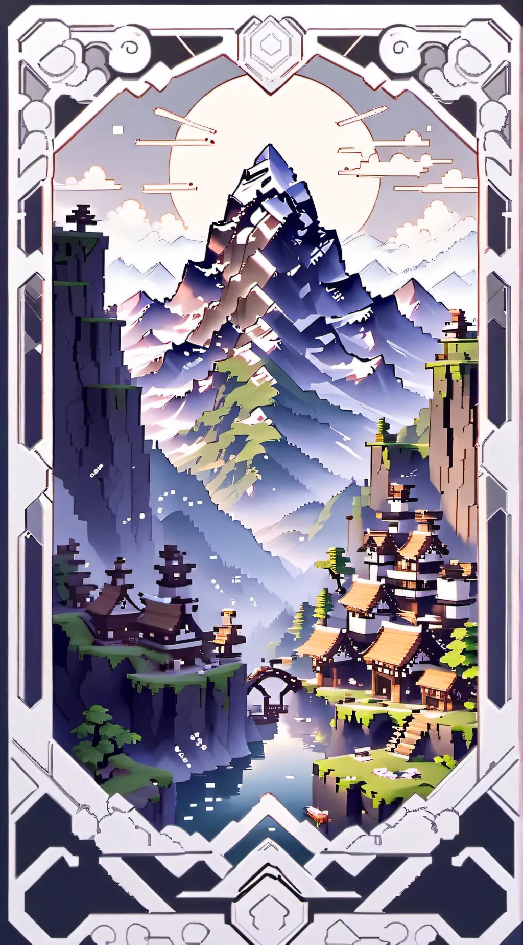 ai character: Minecraft world background