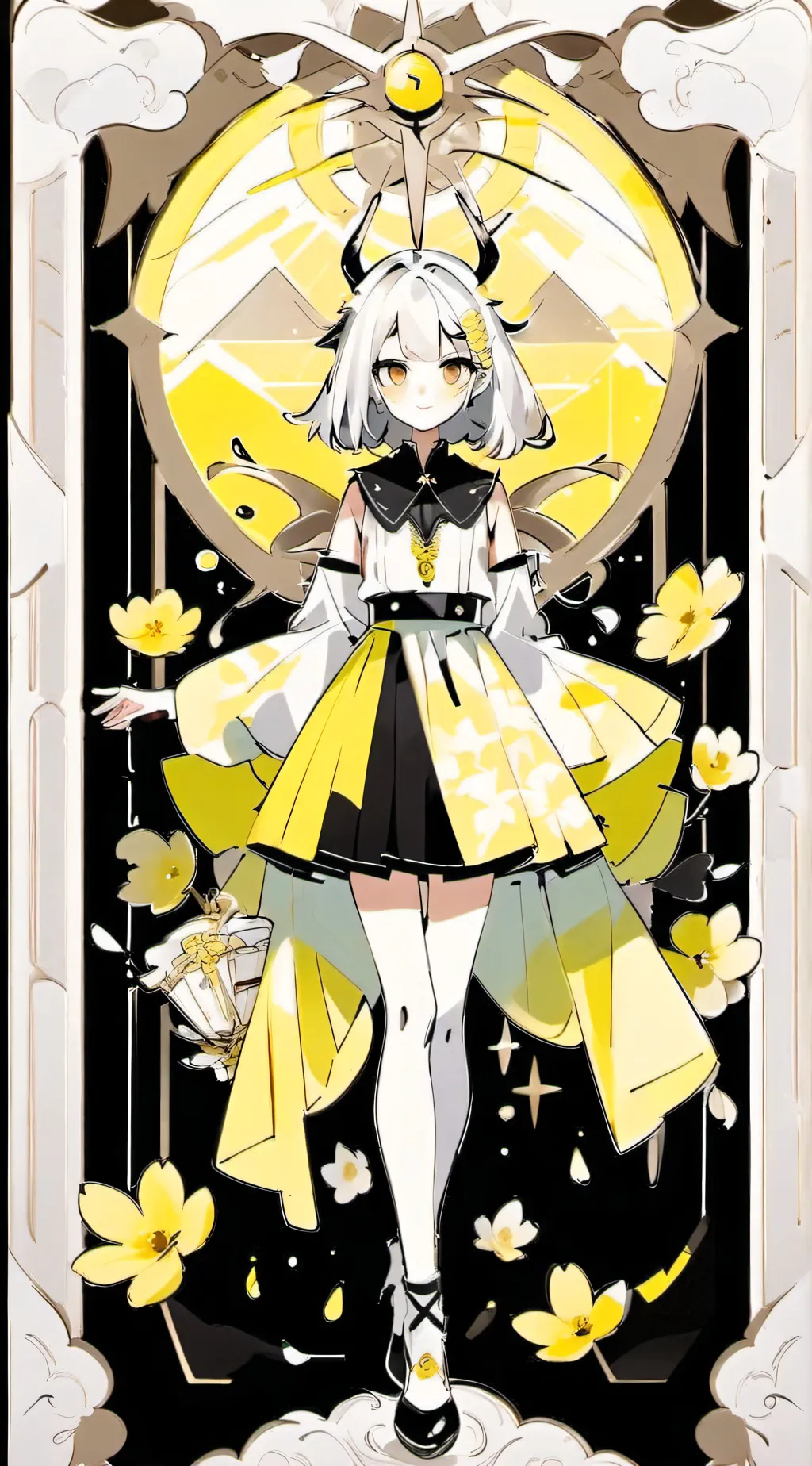 ai character: Mia the sun queen  background