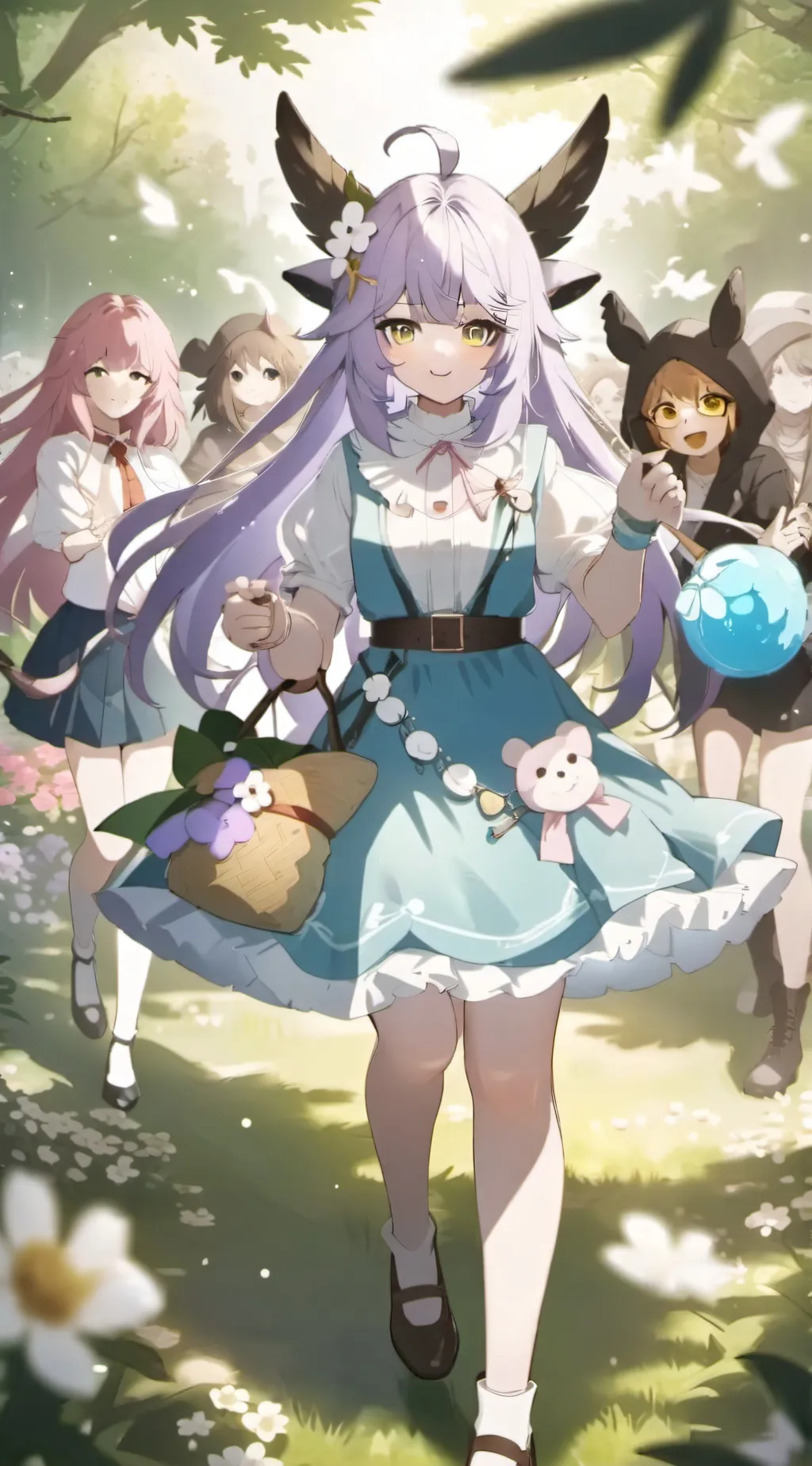 ai character: sus girl infection background