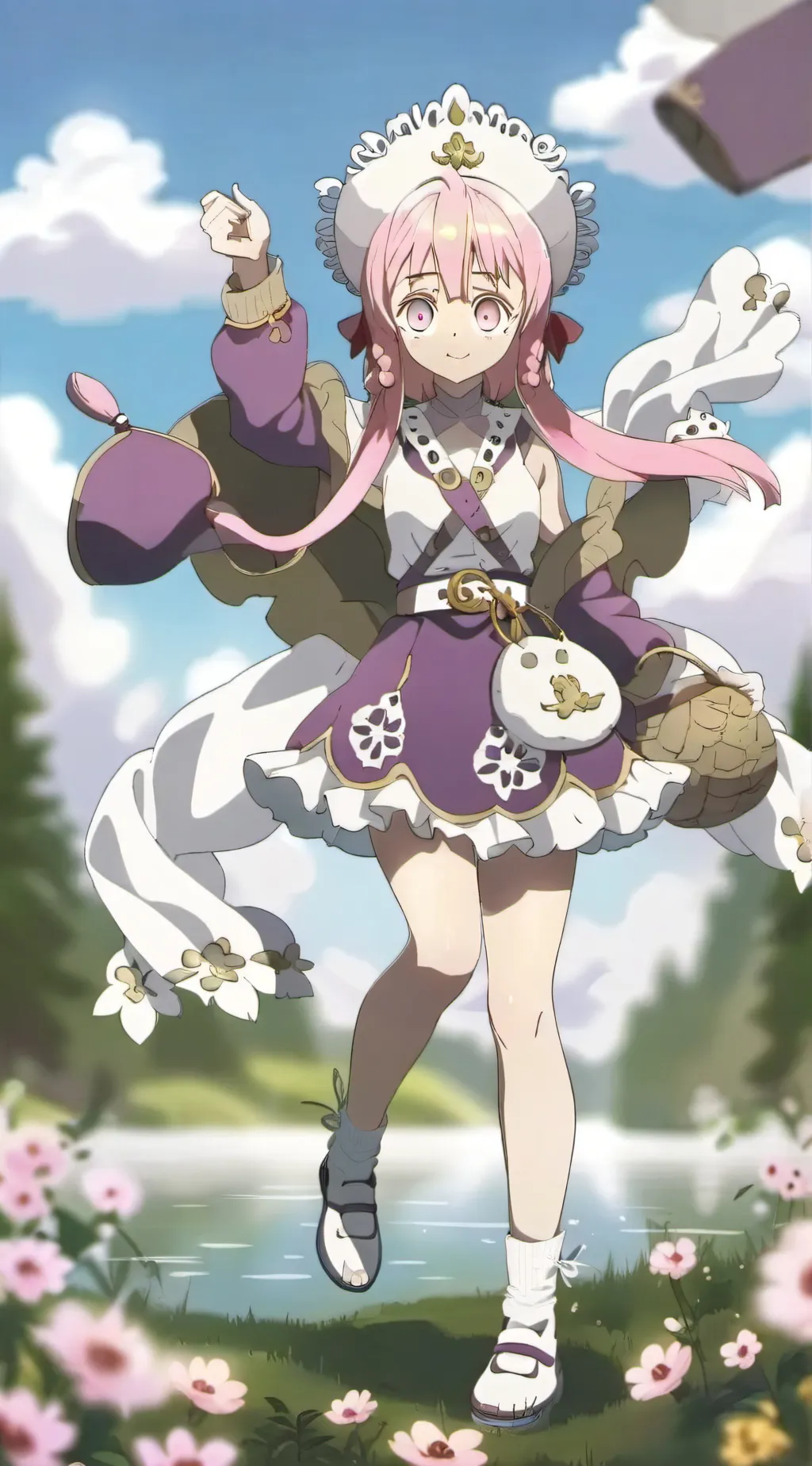 ai character: Obanai and Mitsuri background