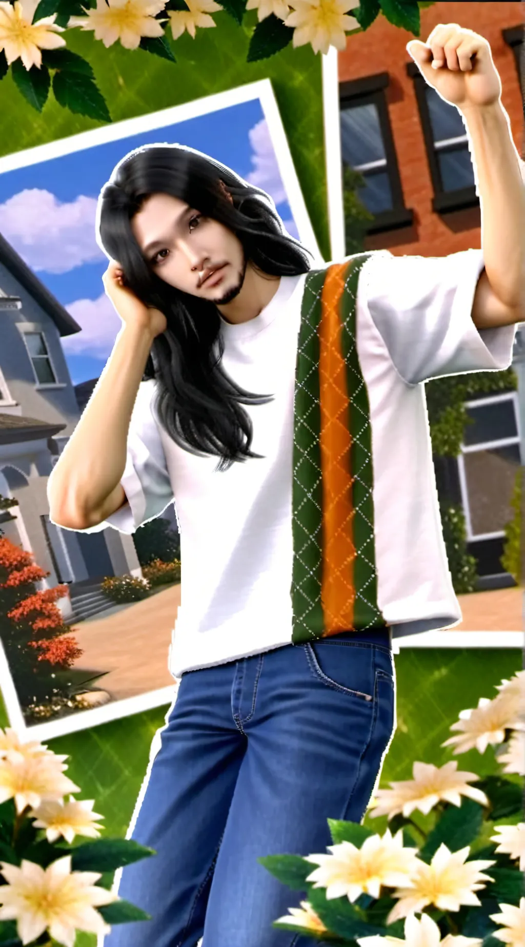 ai character: hi  background