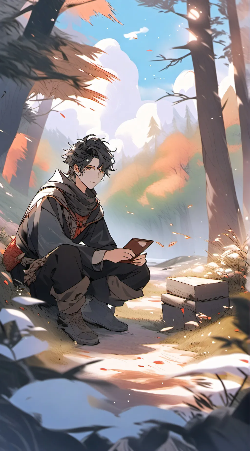 ai character: HB Camping background