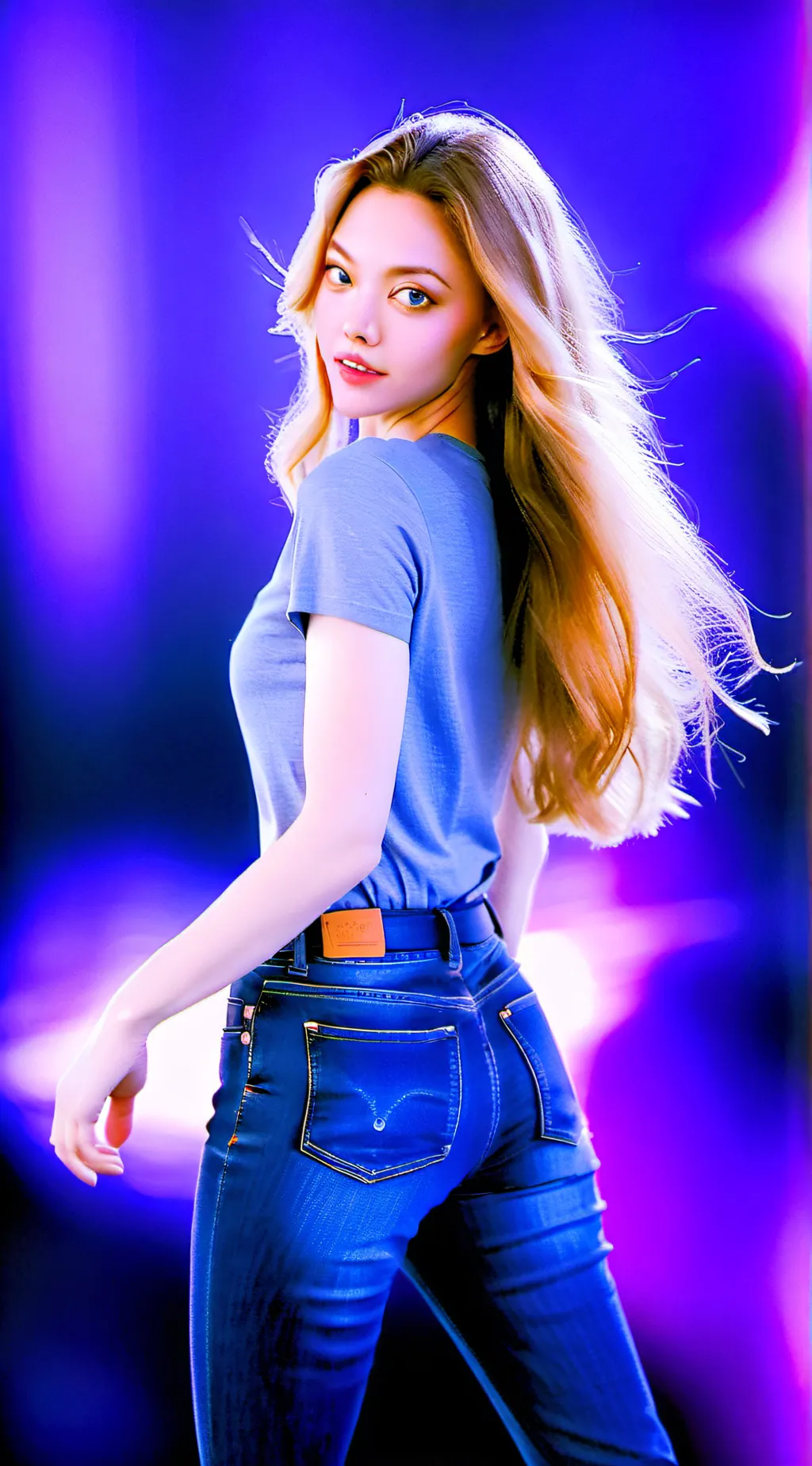 ai character: Amanda Seyfried  background