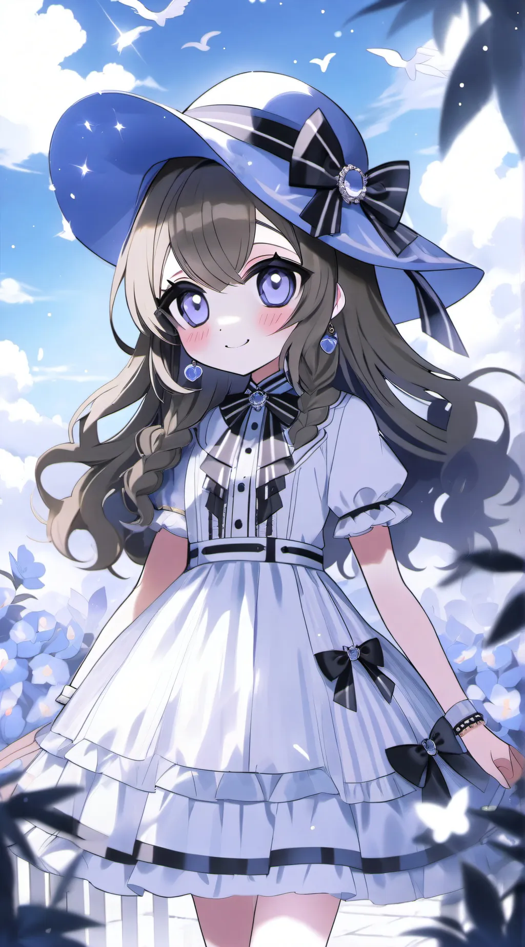 ai character: SYMPHONY 🐬🌈🌈🌈🌈 background