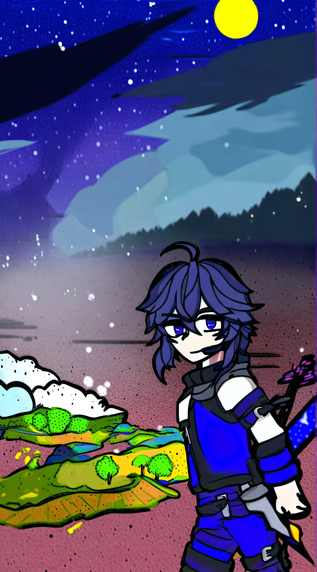 ai character: Candle and me background