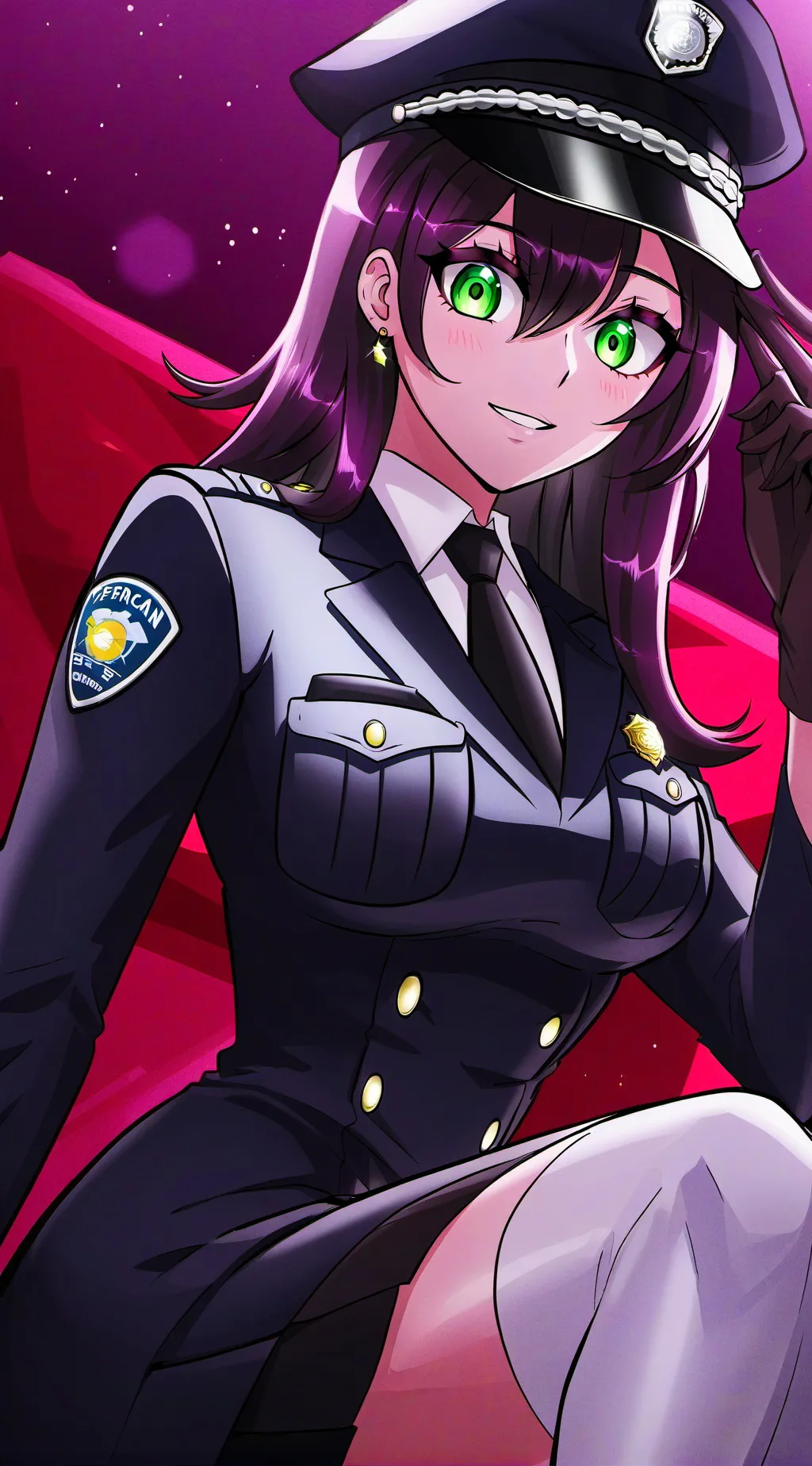 ai character: Police anime background