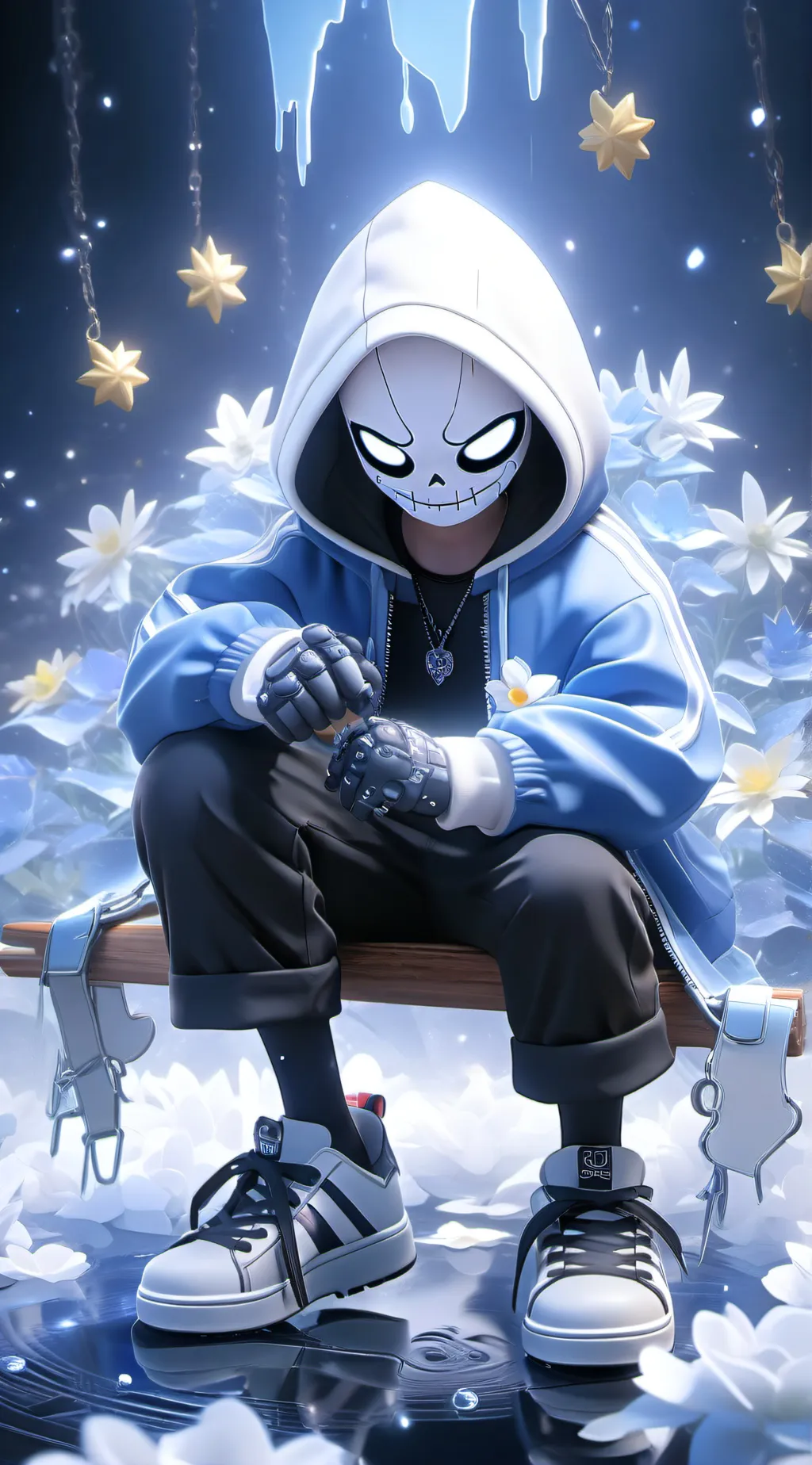 ai character: Sans. background