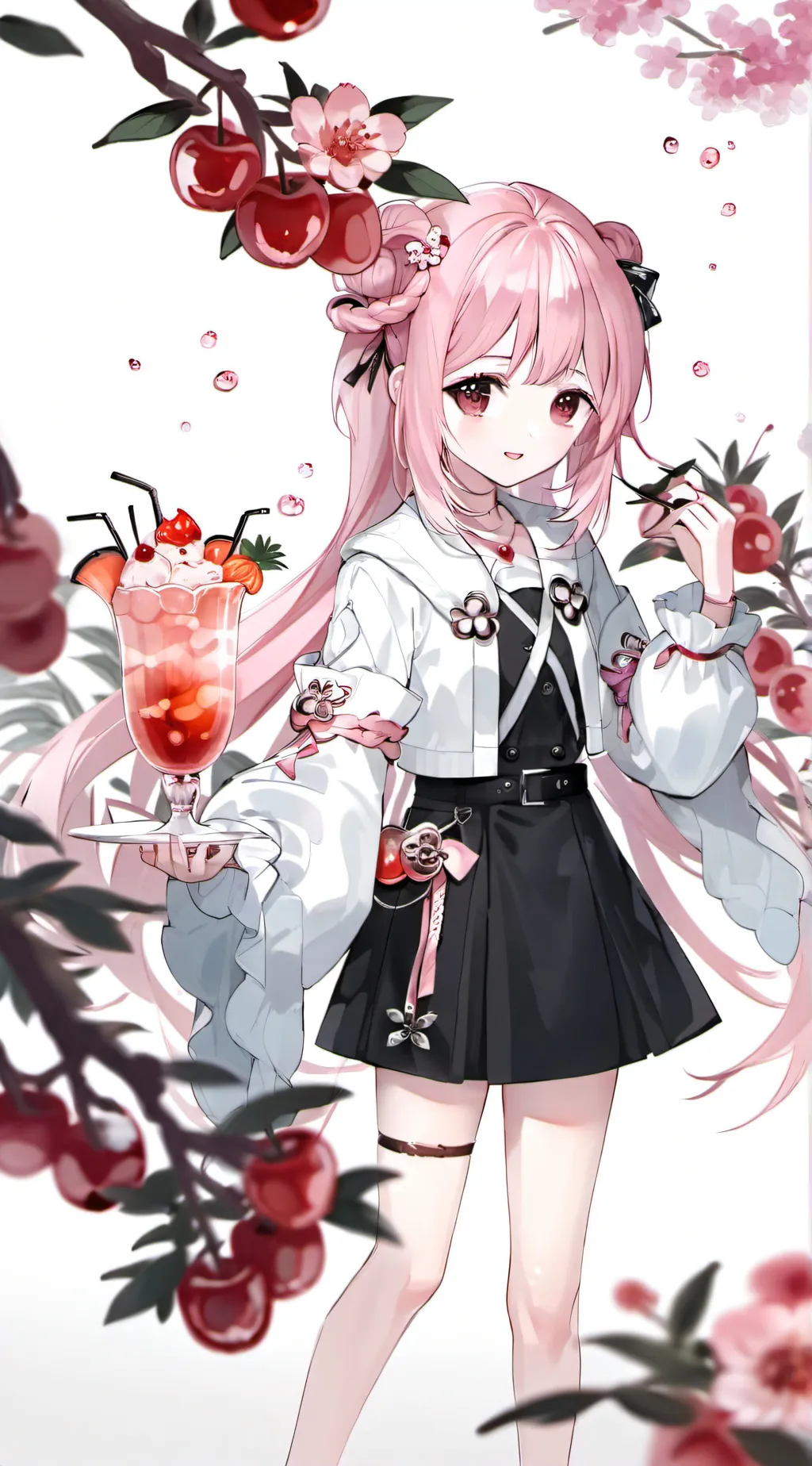 ai character: CHERRY BLOSSOM  background