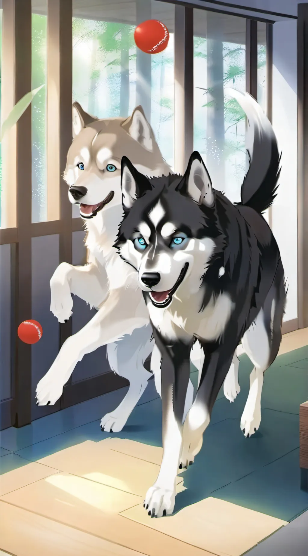 ai character: Luna and sol background