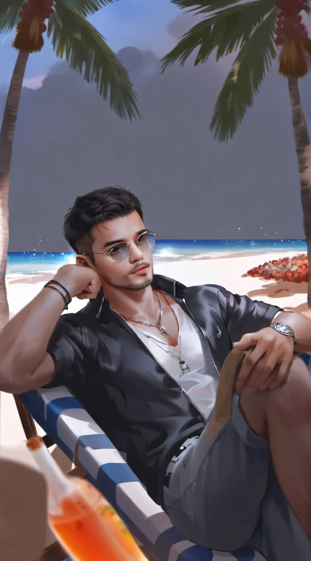 ai character: Justin  background