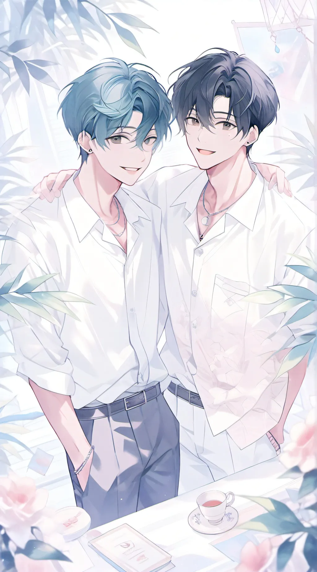 ai character: Ace and James ￼ background