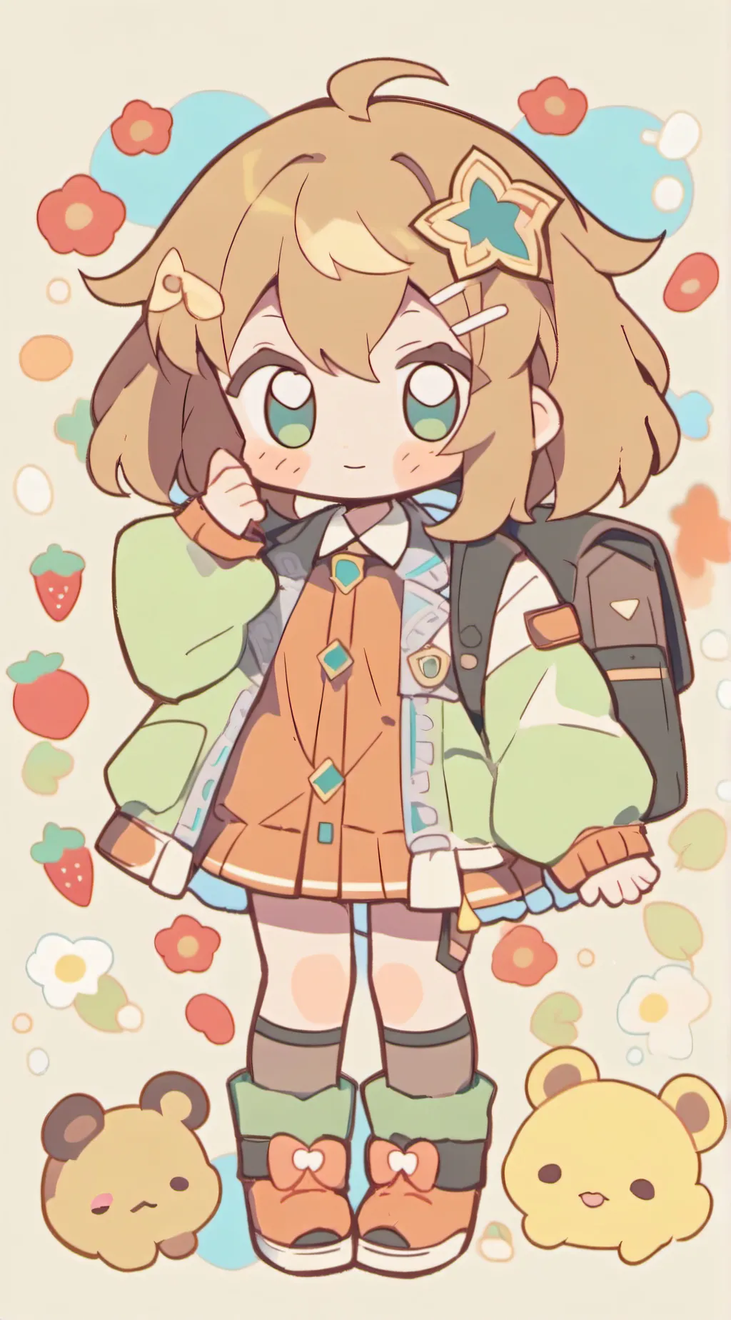 ai character: JJK HAPPY background