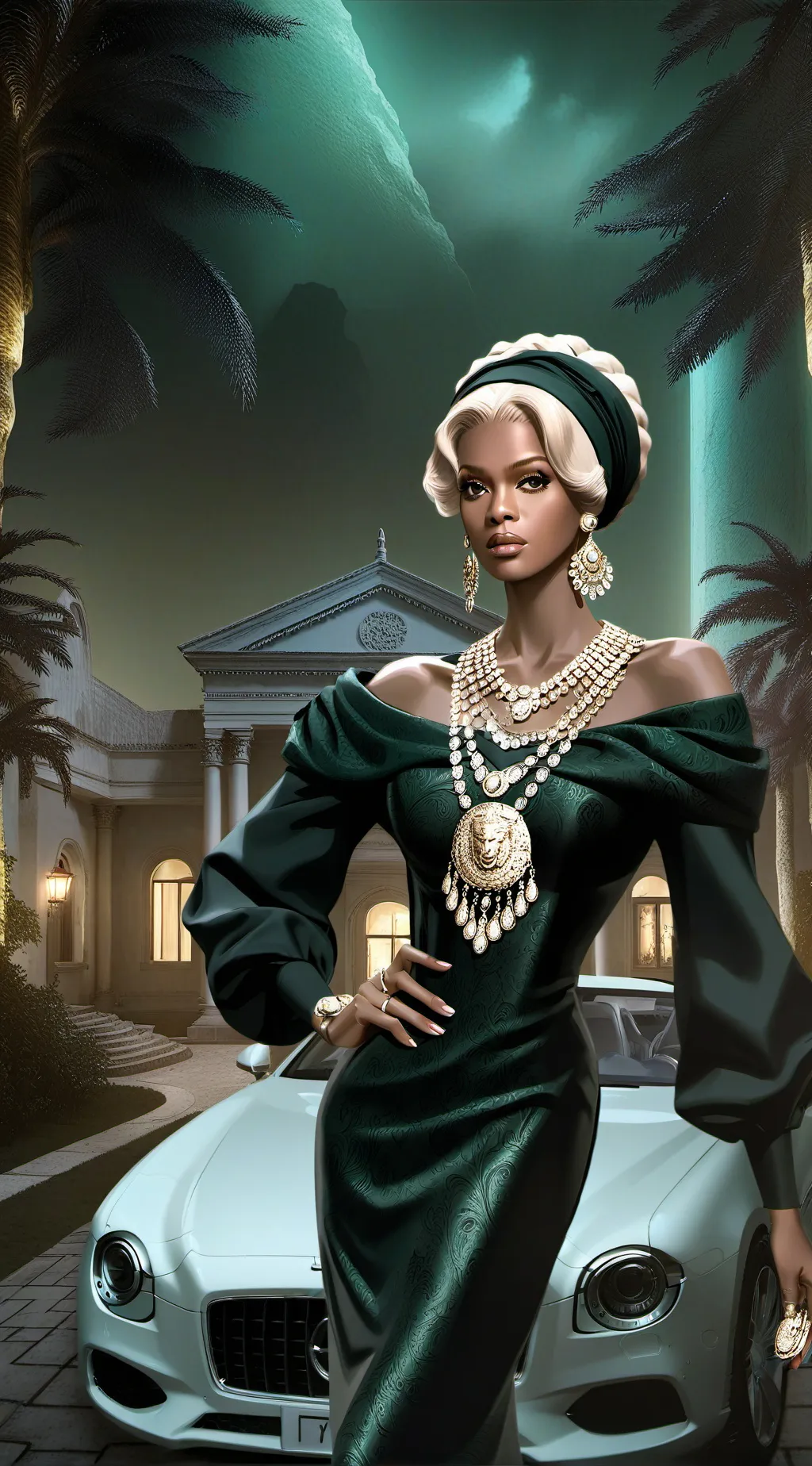 ai character: Queen Rihanna background