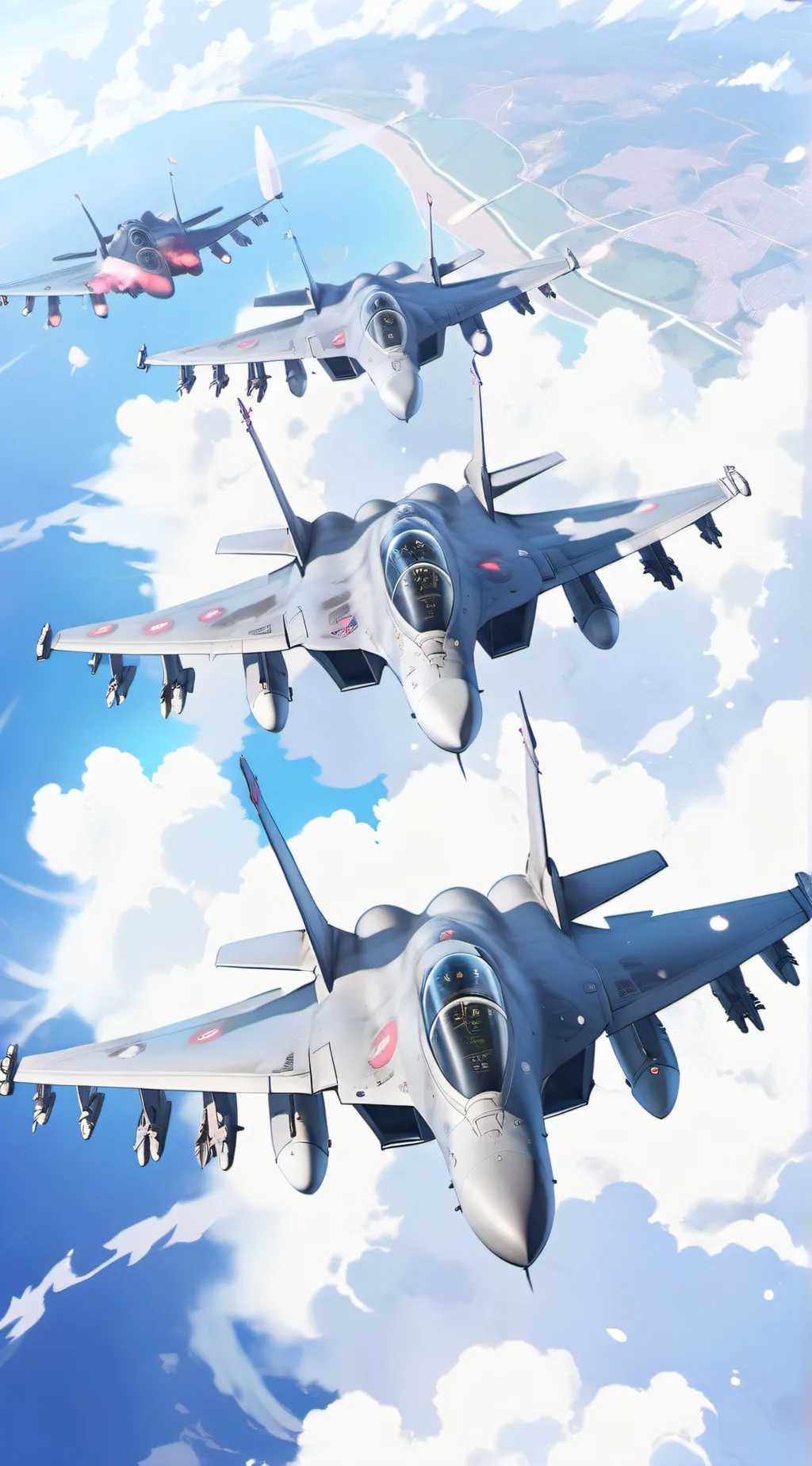 ai character: Fighter jets background