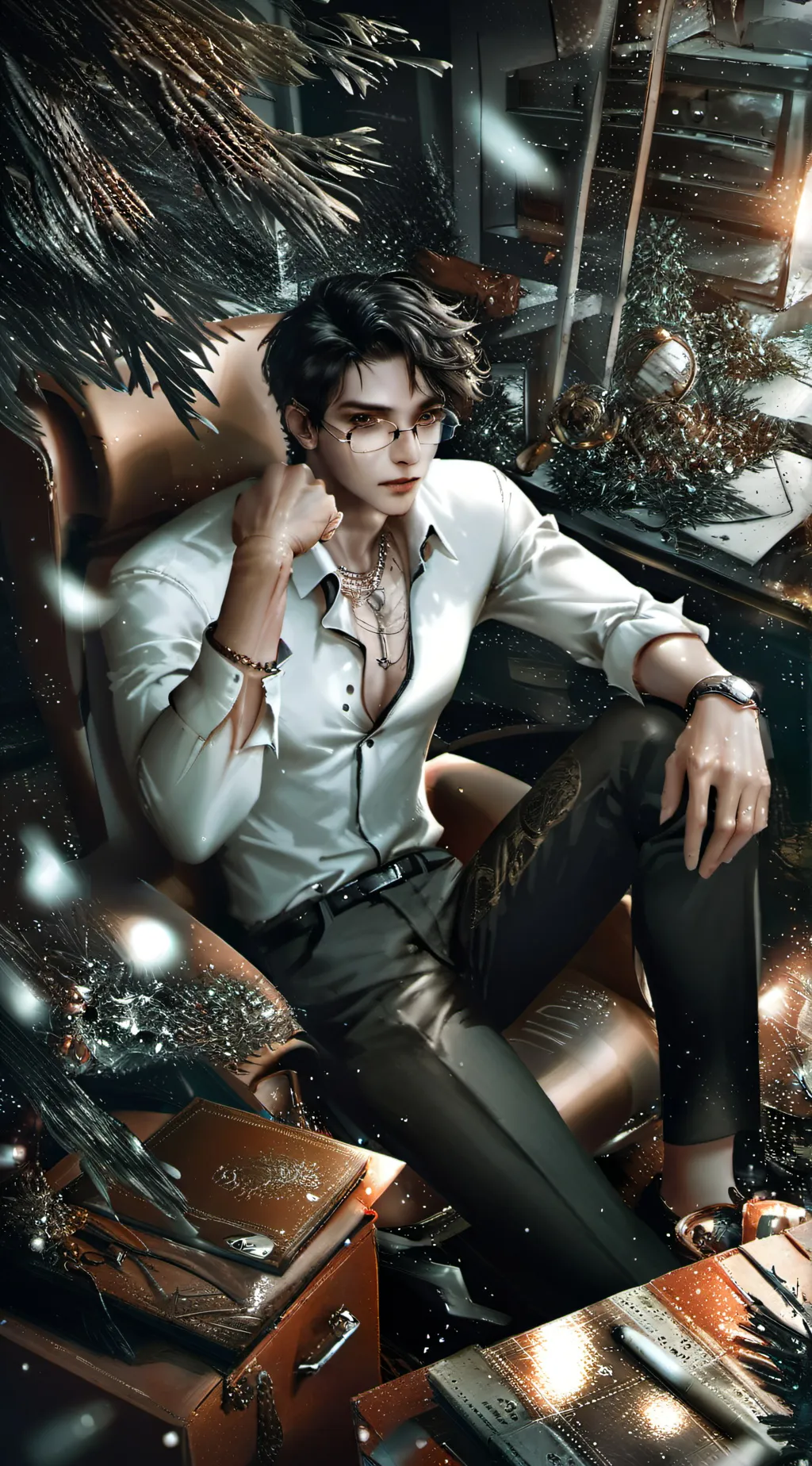 ai character: Bastian  background