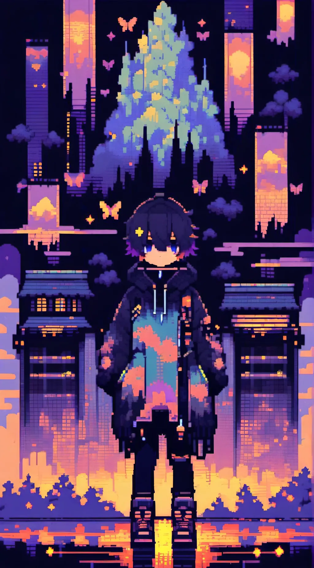 ai character: Boy god  background