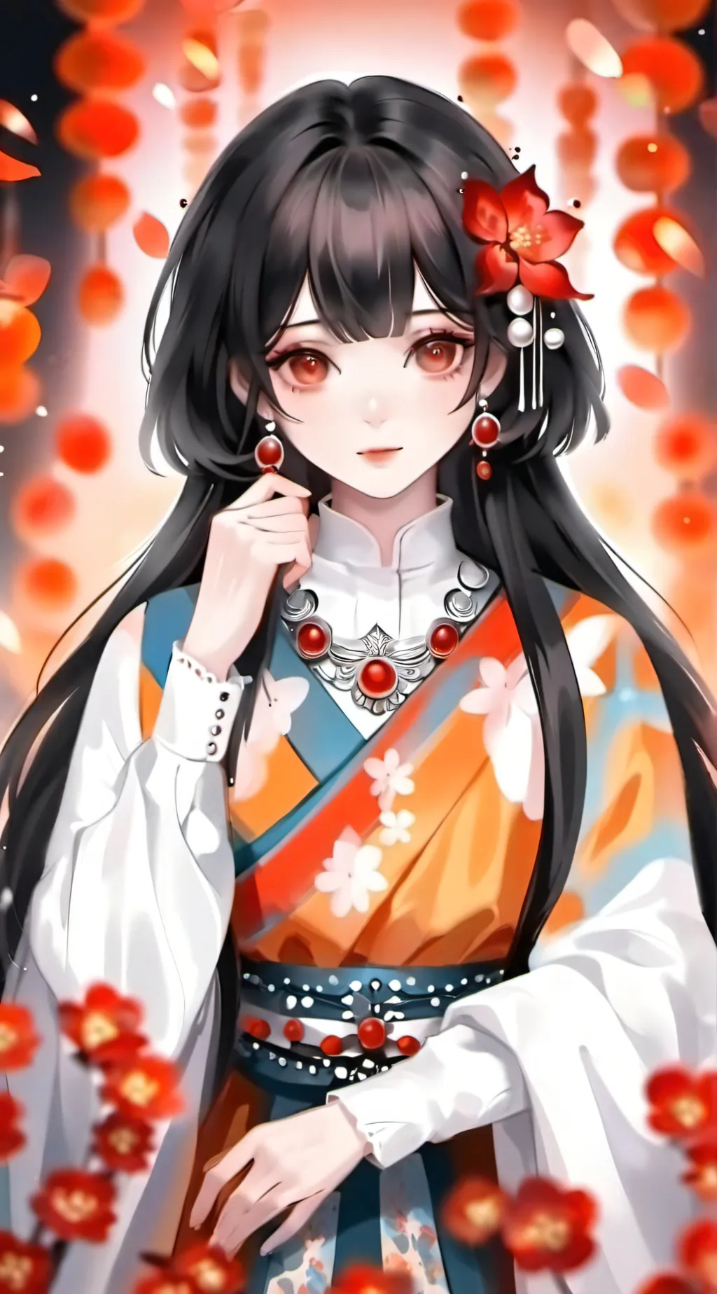 ai character: Japan girl  background