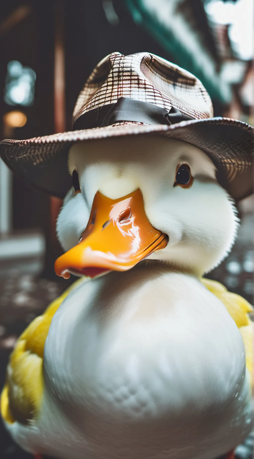 ai character: Mr duck  background