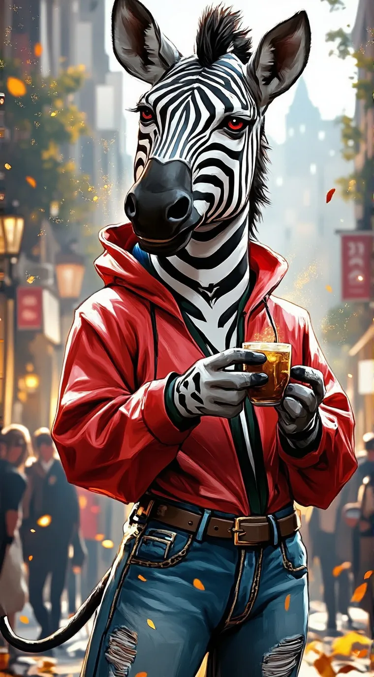 ai character: Red background