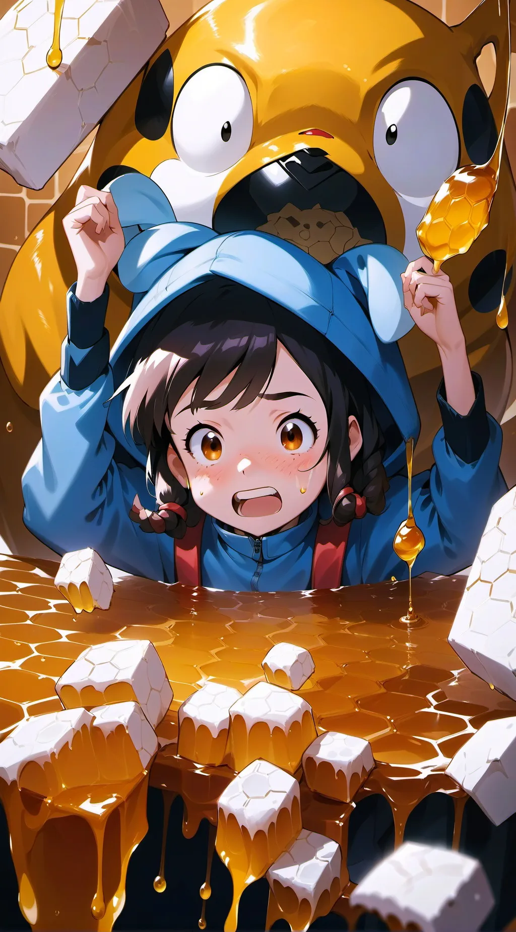 ai character: Bee mystery background