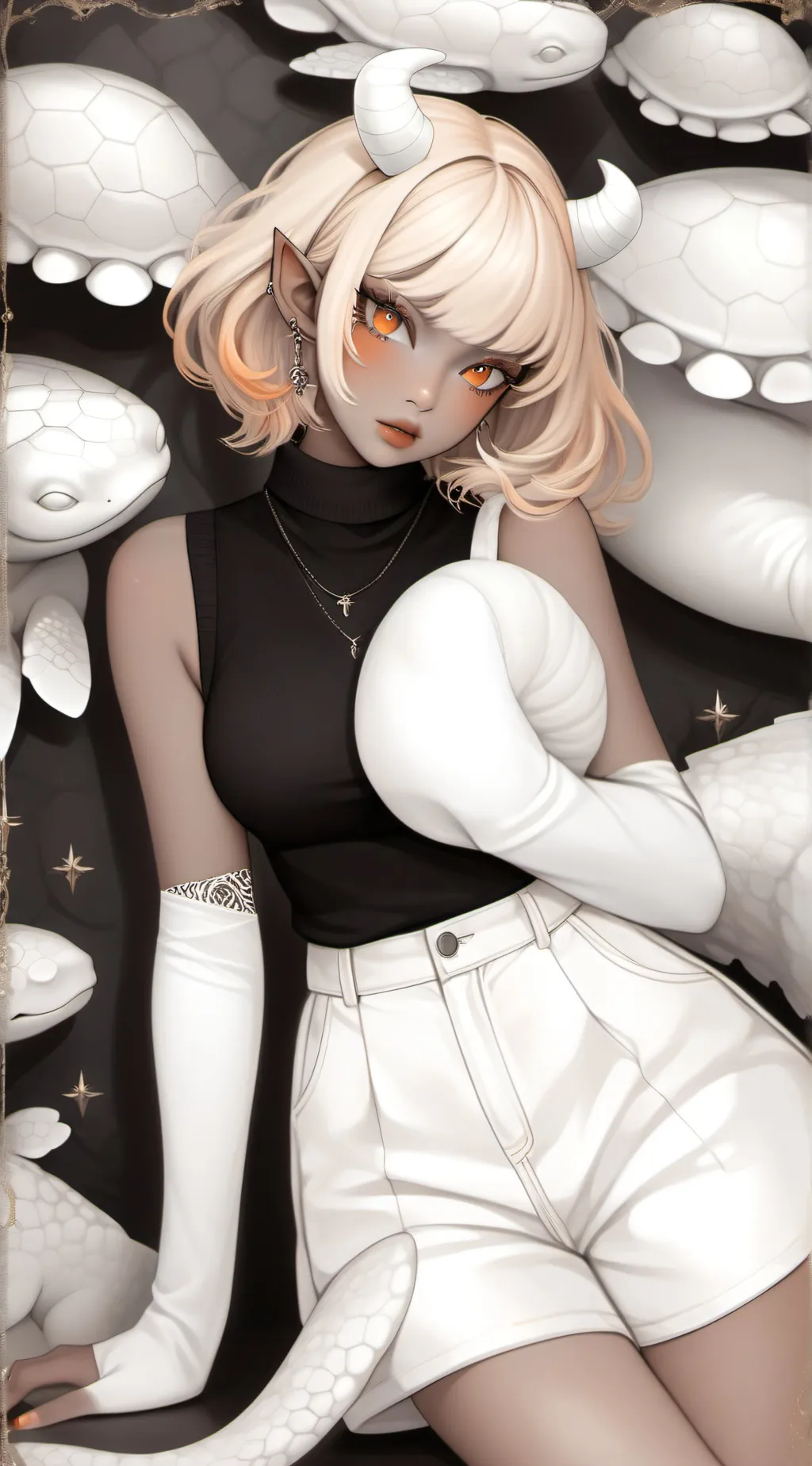 ai character: misty background