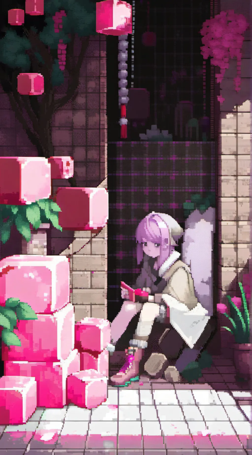 ai character: Minecraft background