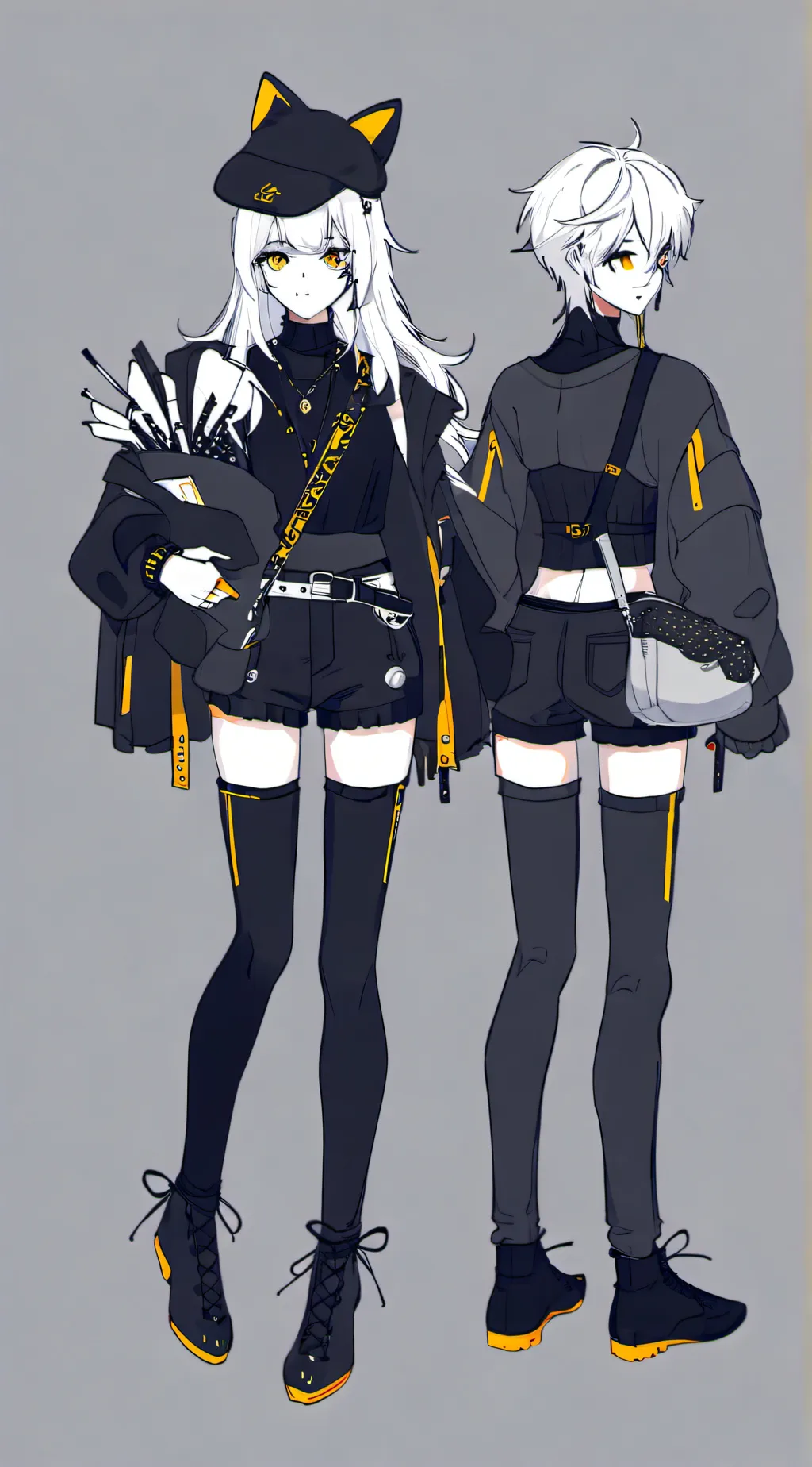 ai character:  Ella and  Brin background