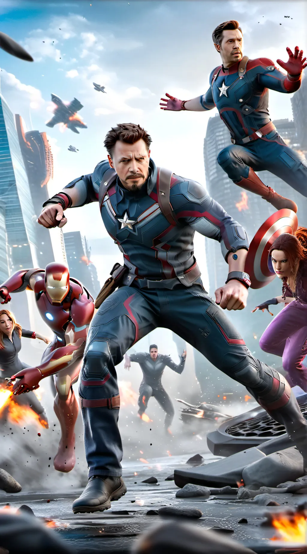 ai character: ✨Avengers✨ background