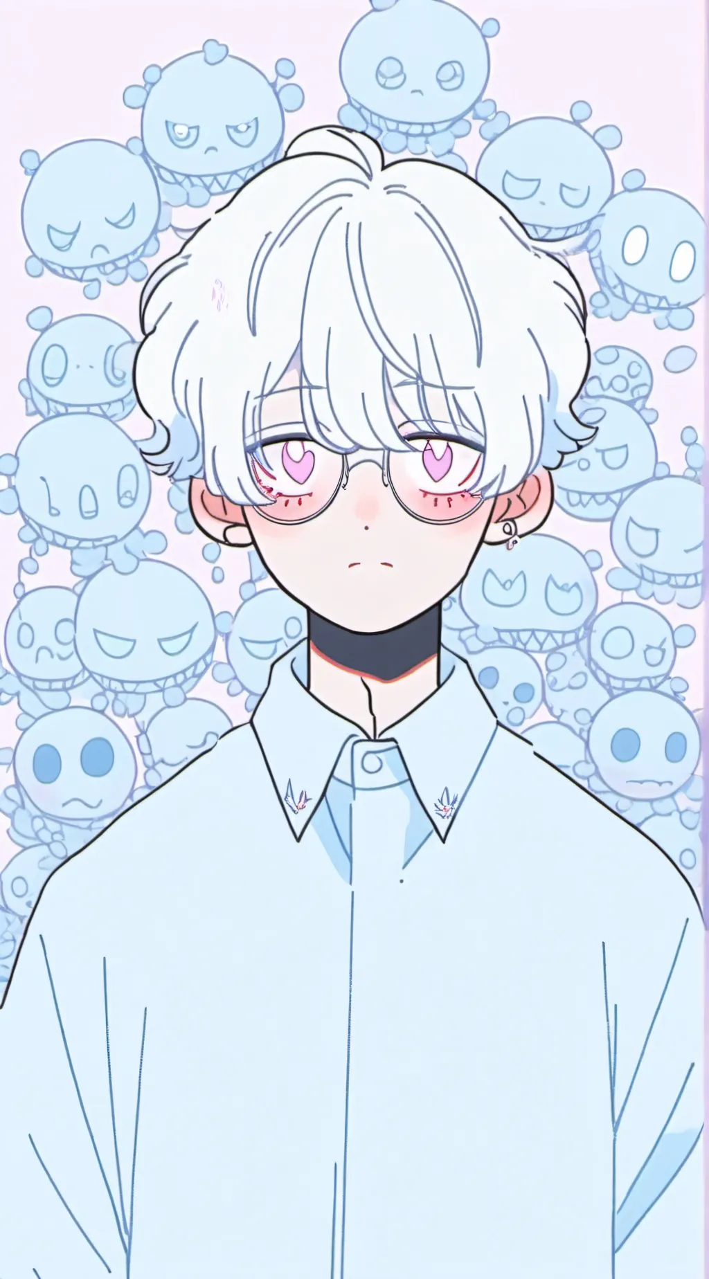 ai character: focus  background