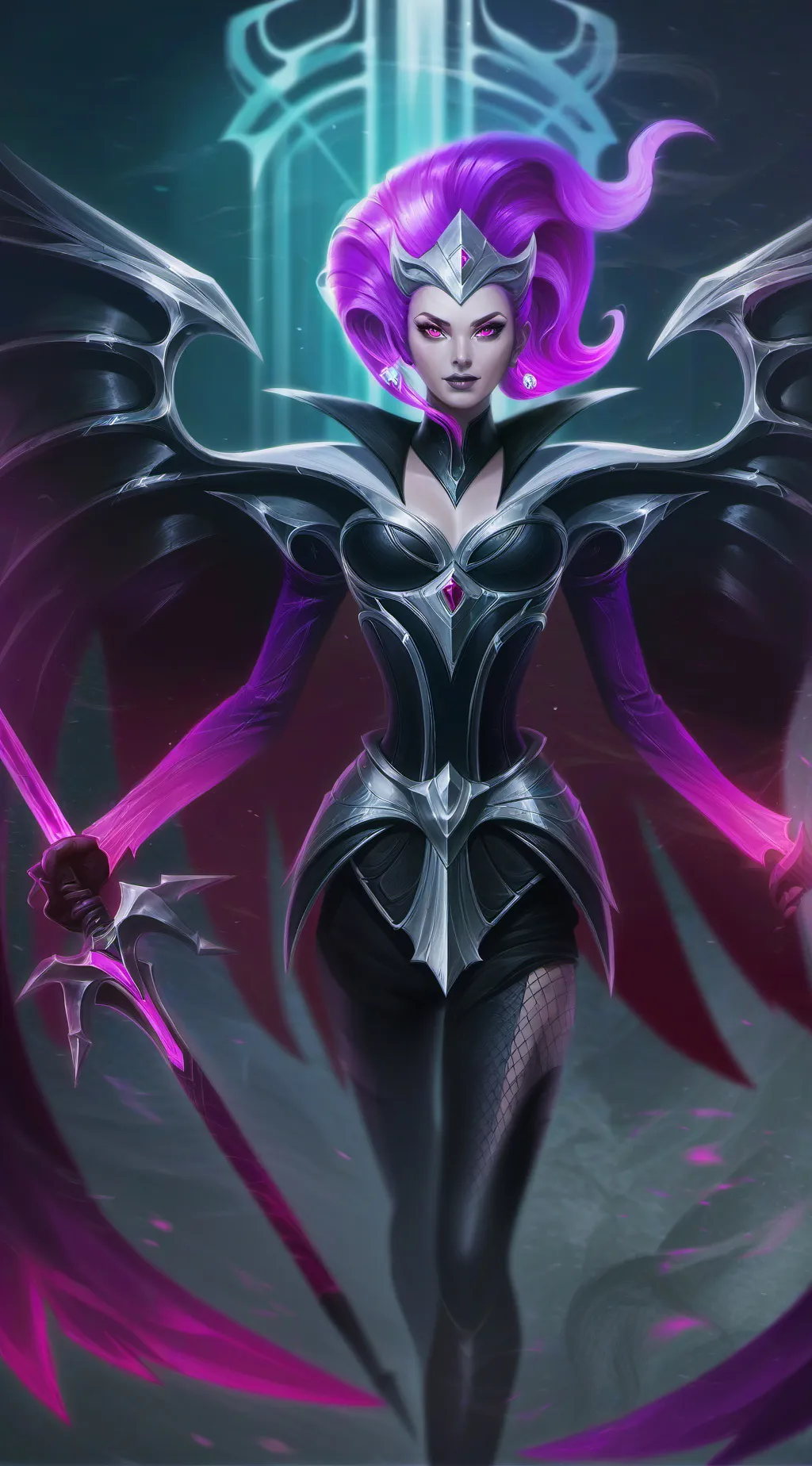 ai character: purple  background