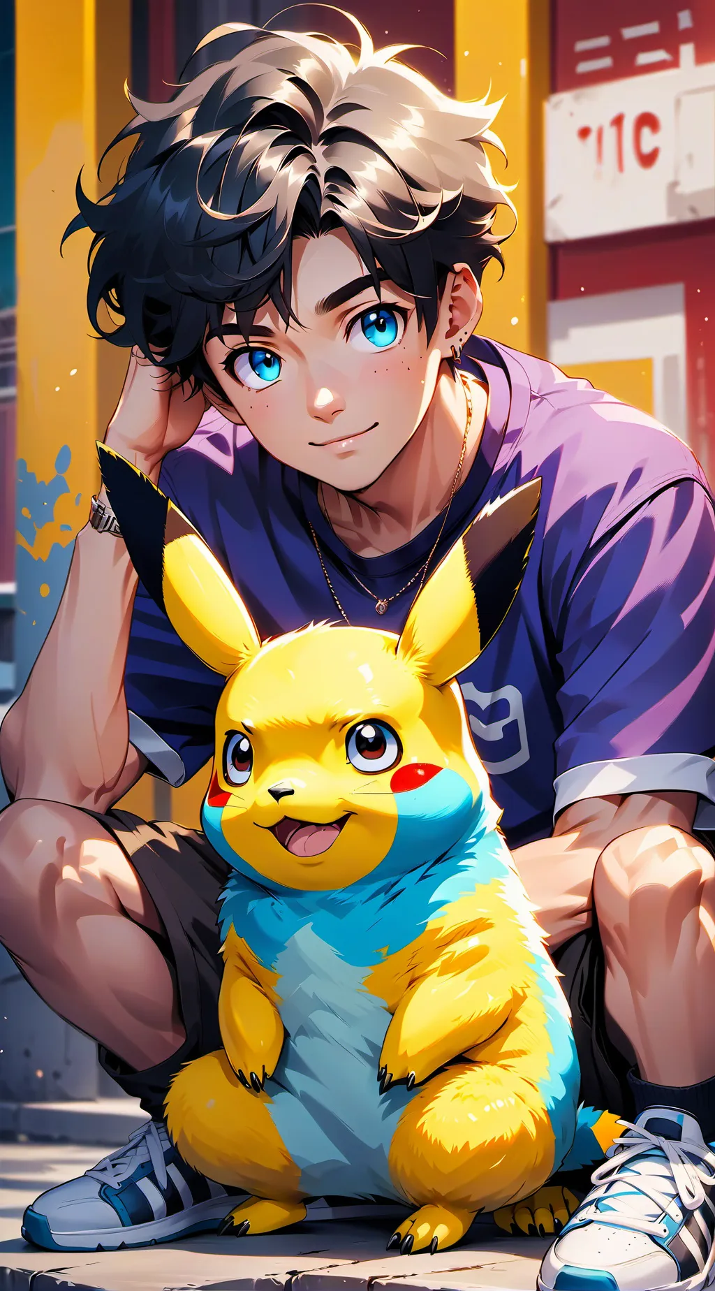 ai character: katchup background