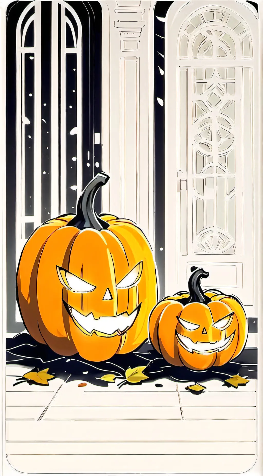 ai character: pumpkin background