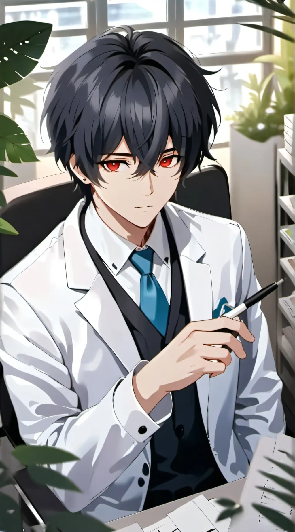 ai character: médecin du prince background