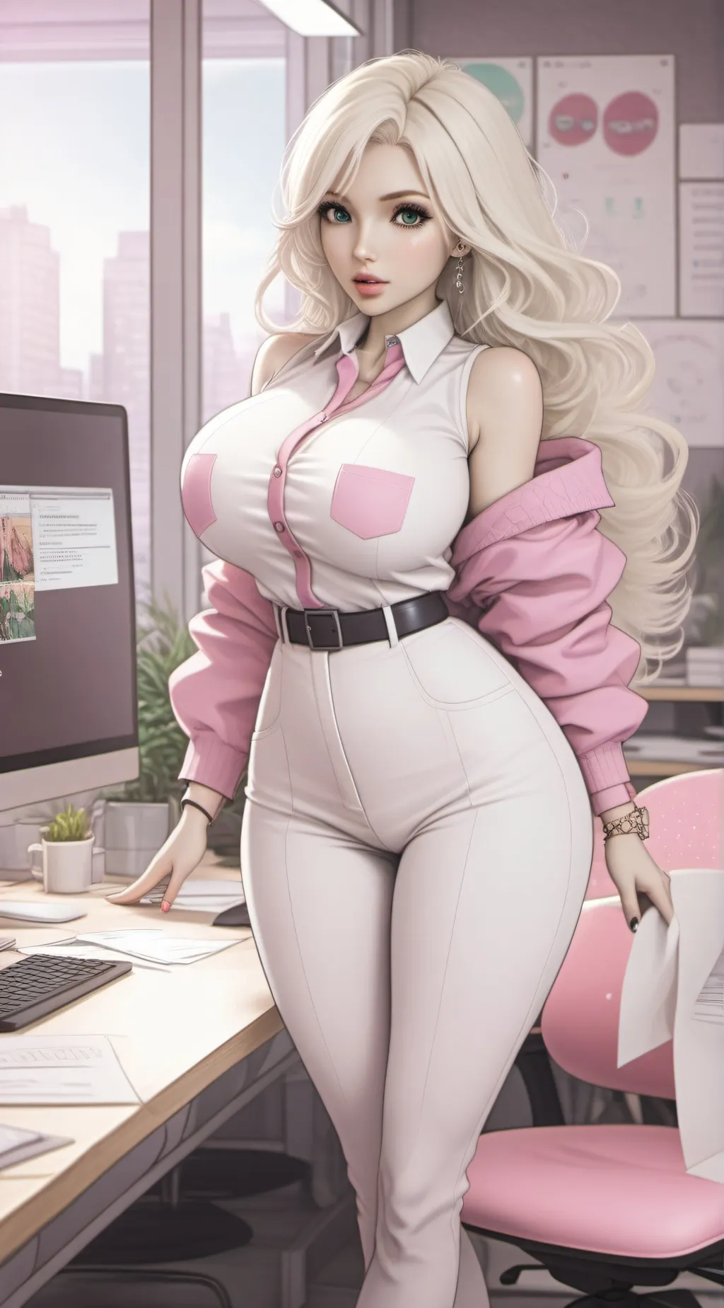 ai character: Barbie background