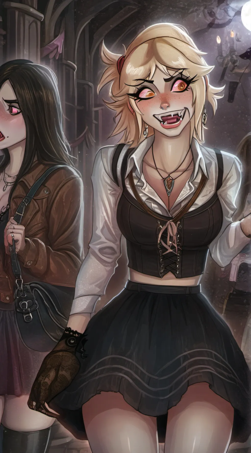 ai character: haunted church  background