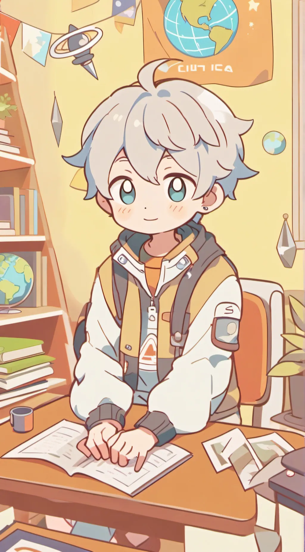 ai character: steak fan or smth background